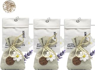 6-Pack Fresh Scented Sachet Packet, Air Freshener Bags for Drawers, Closets, Cars, Long-Lasting Sachet Bag Room Car Odor Deodorizer Fresh Scent, English Pear Freesia and Lavender