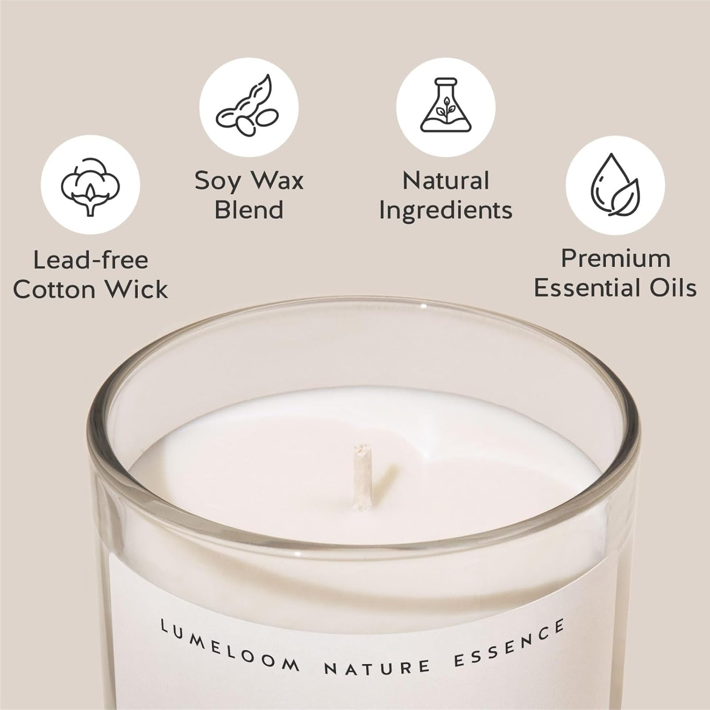 LUMELOOM Sympathy Gifts for Loss of Loved One, Memorial Gifts, 14.5oz, Large 3-Wick Lavender Scented Soy Wax Candle, No Words Just Hugs, Bereavement, Condolence, Grief, Think of You Candle for Women