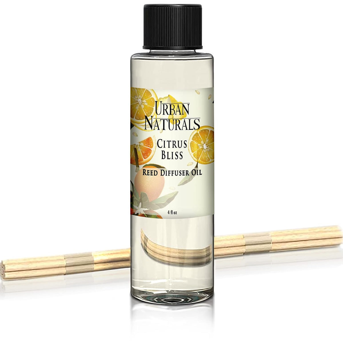 Urban Naturals Citrus Bliss Mandarin & Grapefruit Scented Reed Diffuser Oil Refill + Replacement Reed Sticks