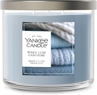 Yankee Candle Warm Luxe Cashmere, Fall Scented Candle, 14.5oz 3-Wick Candle Jar with up to 40 Hours Burn Time