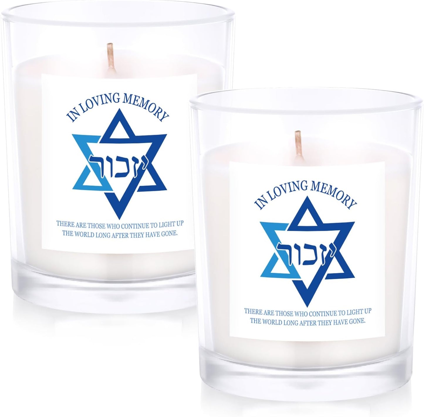 Conelist Yahrzeit Memorial Candles - Yom Kippur Jewish Sympathy Candles Bereavement Gifts Natural Soy Wax Hand Poured for Yizkor and Yom Kippur Holidays(2 Pcs)