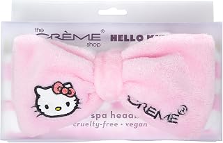 The Crème Shop x Hello Kitty Plush Spa Headband, Headband for Washing Face, Skincare Headbands, Headbands for Women (Sweet Stripes)