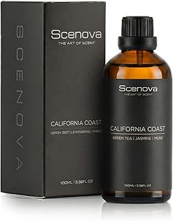 California Coast Diffuser Oil, Inspired By Delano Beach, Hints of Jasmine, Green Tea, Lemongrass. 100ml 3.3 Fl Oz. IFRA Certified Max Concentration, GMO Free, Child and Pet Safe.
