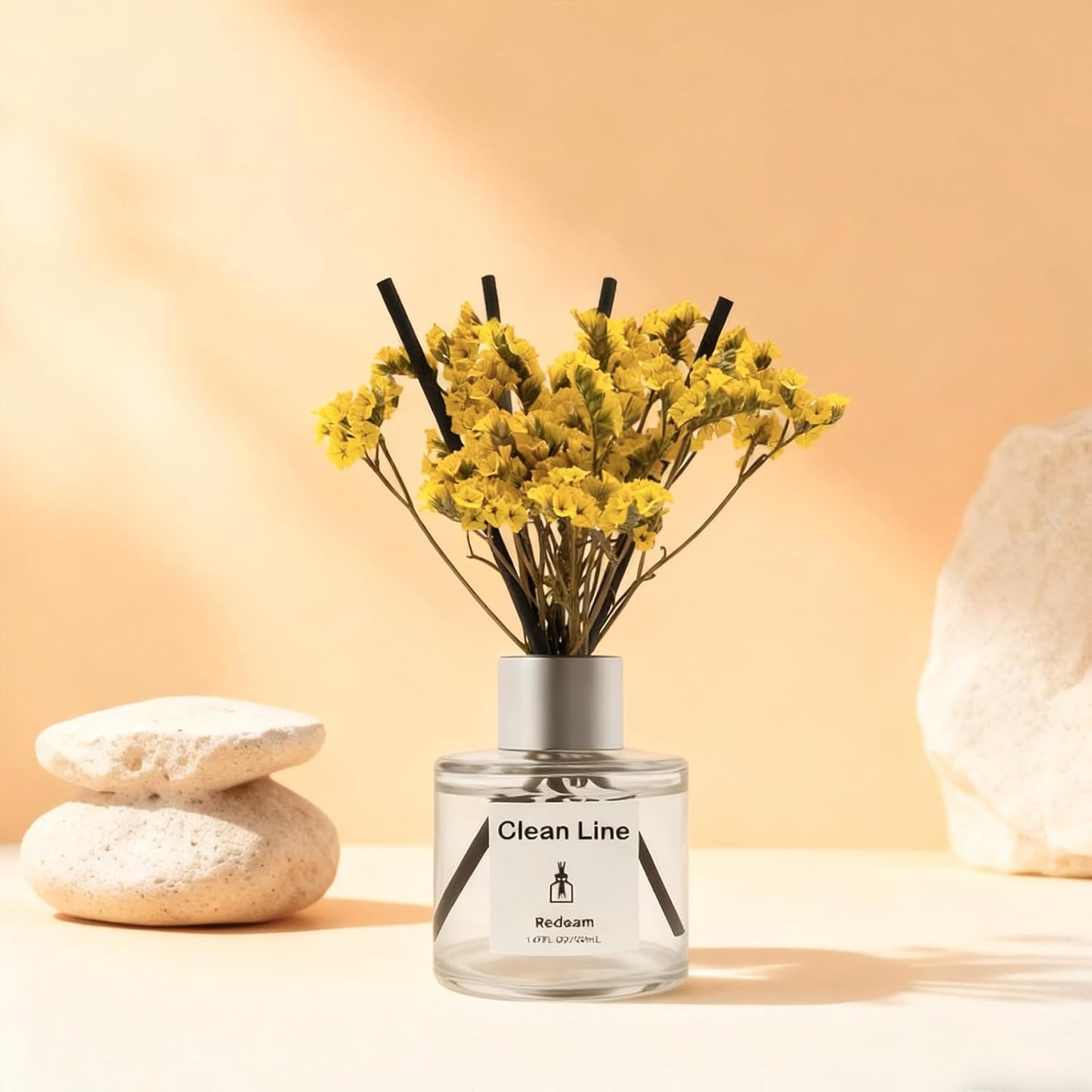 Reed Diffuser Set of 3 Pack, Lavender White Jasmine Lemongrass Scented Oil Diffuser with 5 Sticks, Reed Diffuser for Home, Bathroom, Bathroom Air Freshener 1.7 FL.oz Each