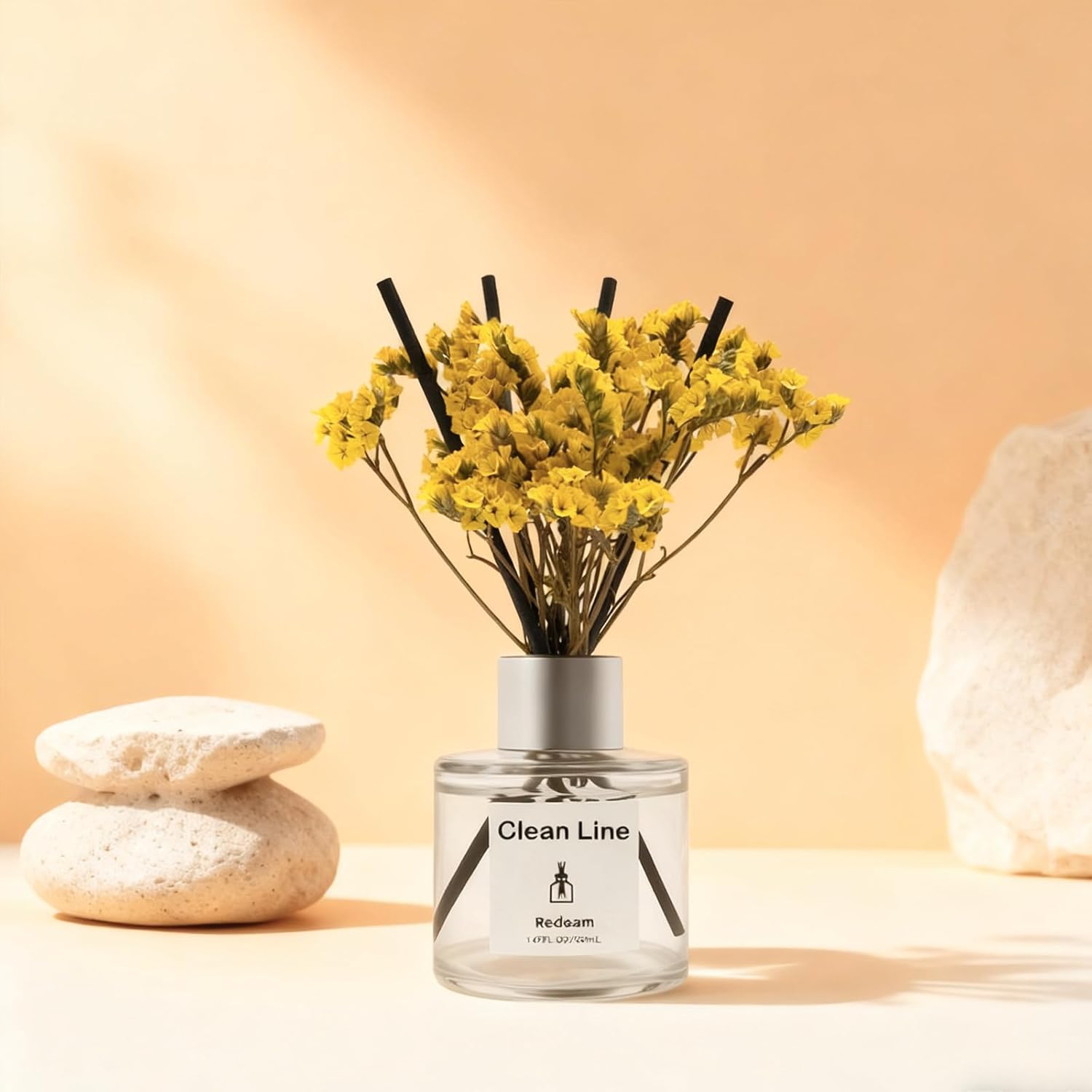 Reed Diffuser Set of 3 Pack, Lavender White Jasmine Lemongrass Scented Oil Diffuser with 5 Sticks, Reed Diffuser for Home, Bathroom, Bathroom Air Freshener 1.7 FL.oz Each