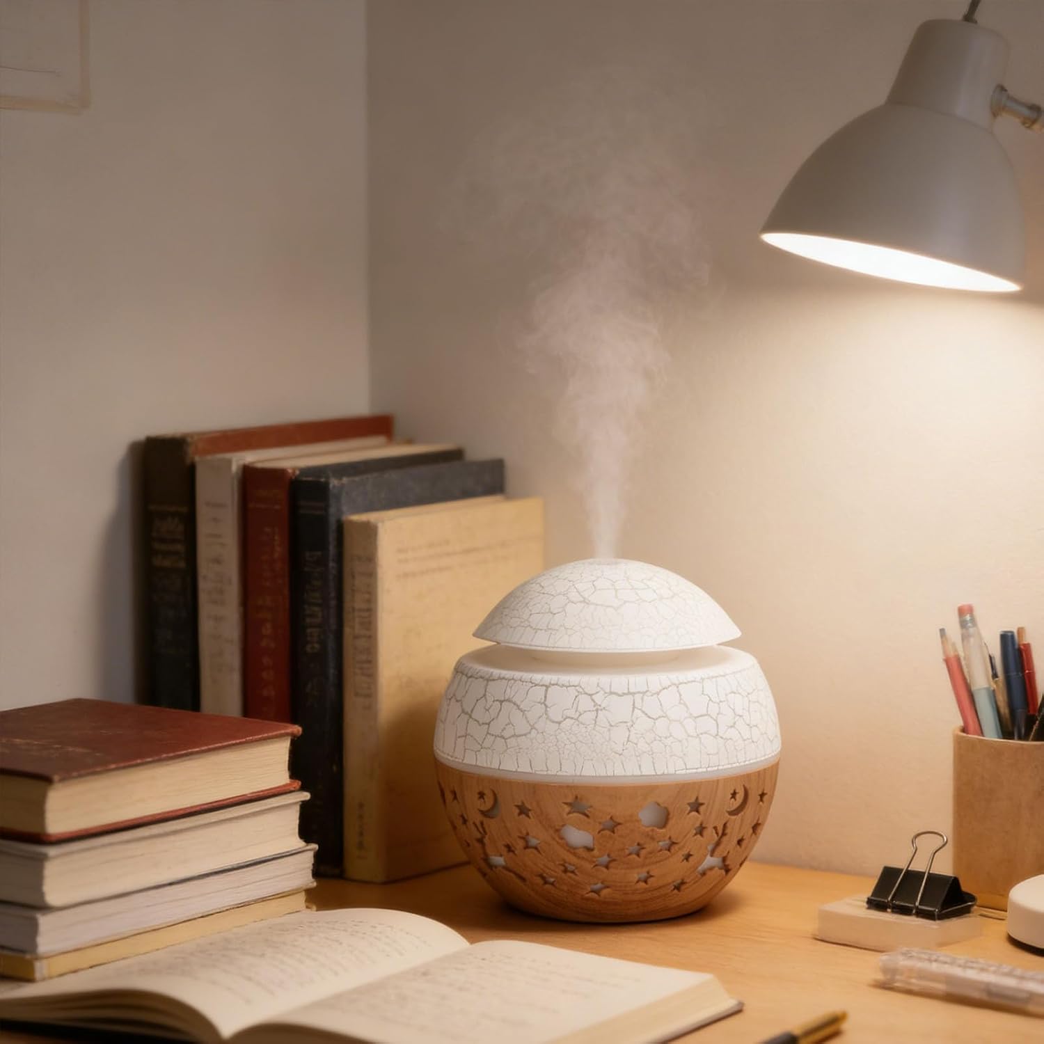 ZJchao Portable Essential Oil Diffuser Mini Humidifier Aromatherapy Diffuser with 7 Color LED Lights Auto Shut Off for Home Office Car Travel Bedroom