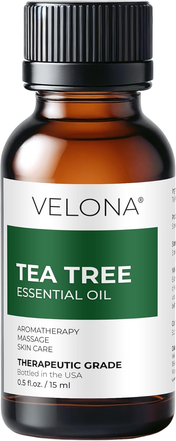 Tea Tree Essential Oil by Velona - 0.5 Fl Oz | Therapeutic Grade for Aromatherapy Diffuser Undiluted