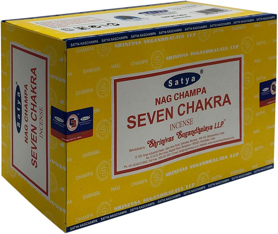 Seven Chakra Incense Sticks and Incense Stick Holder Bundle Insence