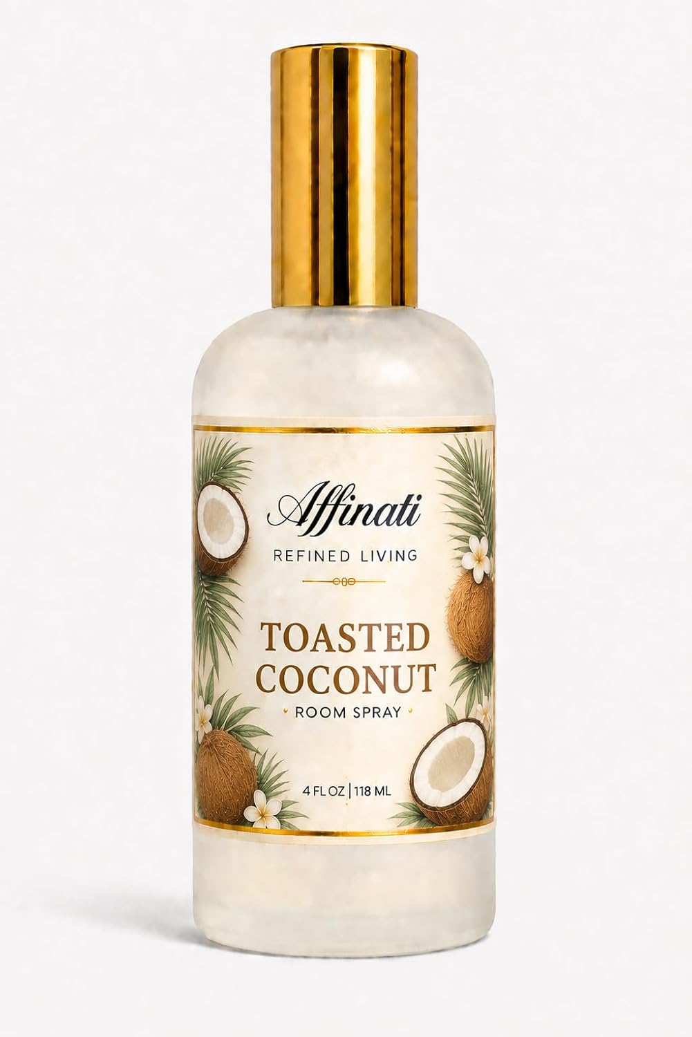 Affinati Toasted Coconut Room Spray, 4 oz – Highly Fragrant Warm Sweet Gourmet Home Fragrance, Air Freshener Odor Eliminator, Cozy Room Spray