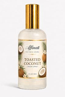 Affinati Toasted Coconut Room Spray, 4 oz – Highly Fragrant Warm Sweet Gourmet Home Fragrance, Air Freshener Odor Eliminator, Cozy Room Spray