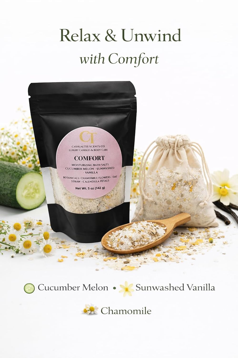 Moments of Me® Week 4 I Renew Ritual Bundle | Paradyce Bliss Candle & Comfort Bath Salt Set | Aromatherapy Self-Care Kit for Renewal, Relaxation & Emotional Reset