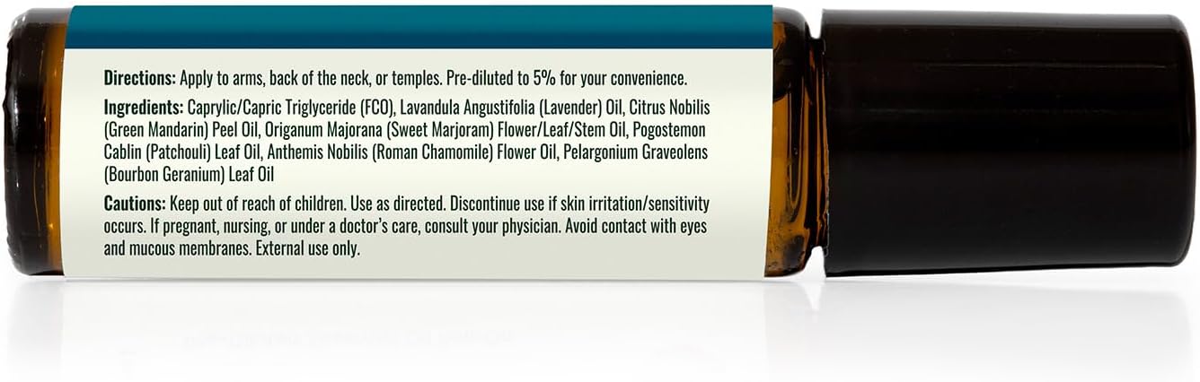 Plant Therapy Relax Essential Oil Blend Pre-Diluted Roll On 10 mL (1/3 oz) 100% Pure, Natural Aromatherapy for Stress Relief and Better Sleep