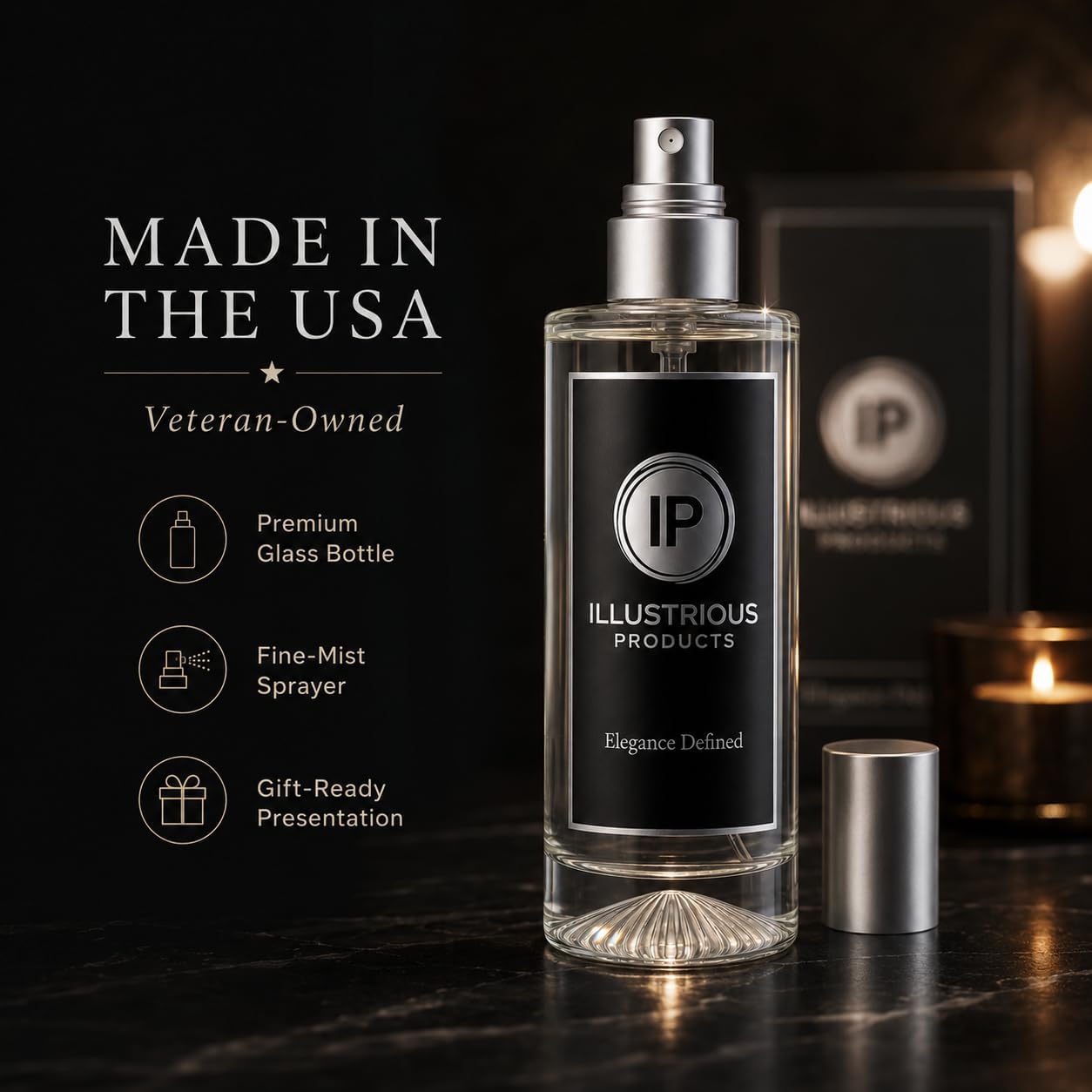 Neroli Room Spray for Home – Luxury Long-Lasting Fragrance Mist, Citrus Floral Woody Scent, Premium Glass Bottle & Gift Box, Fine-Mist Sprayer, Made in USA, 3.3 fl oz / 100 ml