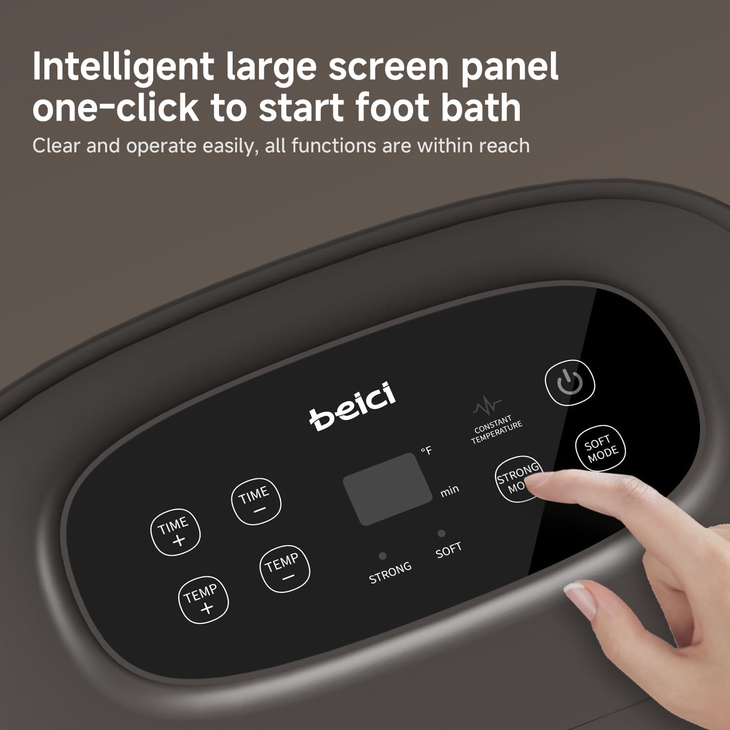 High Depth 14in Feet Foot Spa Electric Rotary Massage with PTC Heating System,Foot Bath with Timer Constant Temperature Control,Handle,and Six Set Electric Massage Balls