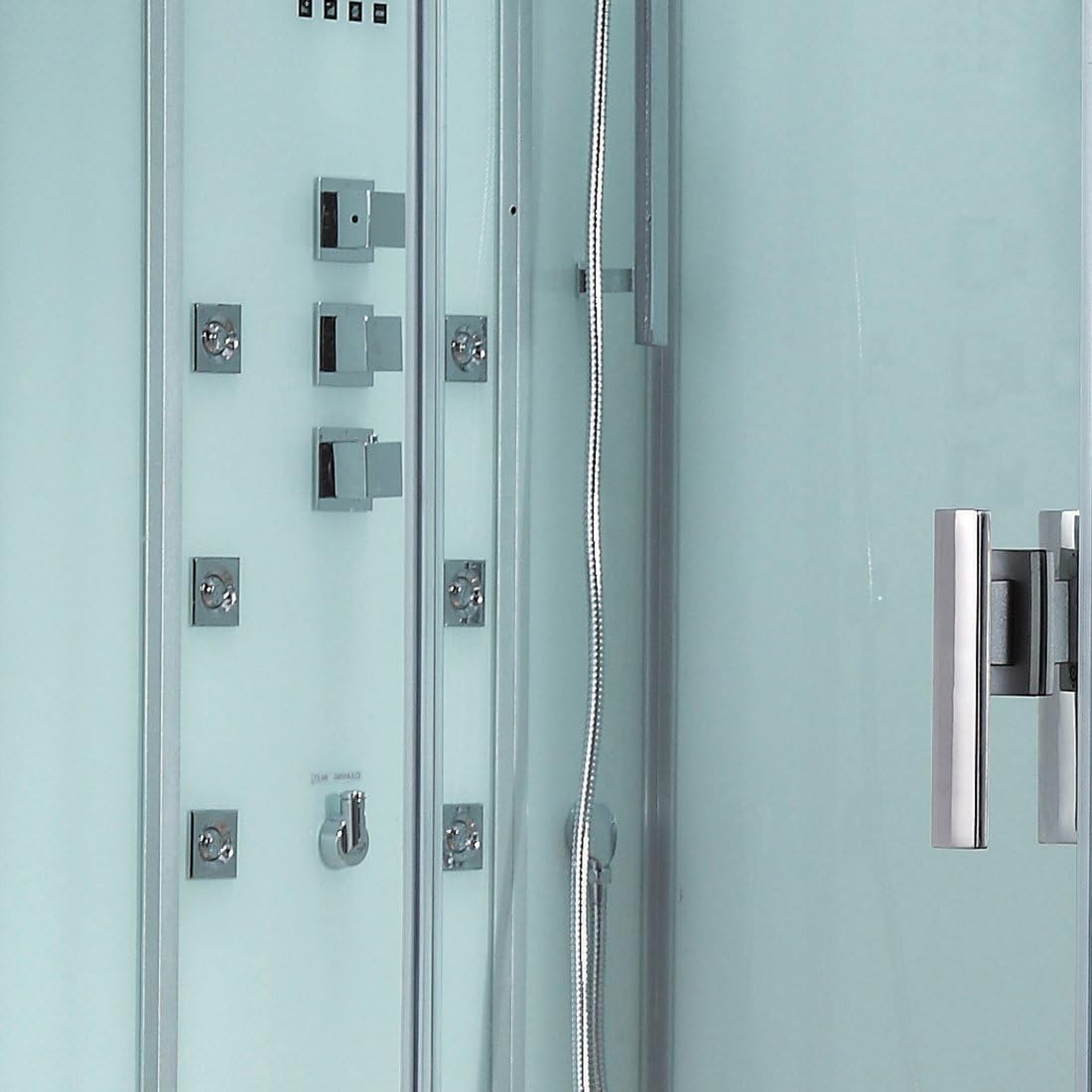 Ariel Bath DZ959F8W L Platinum Steam Shower & Sauna - 47" x 35.4" Rectangular - White - Left Configuration