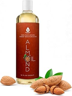 Pursonic 100% Natural Sweet Almond Oil for Skin – Nourishing Formula for Body & Hair Care, Aromatherapy, Moisturizing and Massage - Almond Essential Oil for Glowing Skin & Healthy Hair