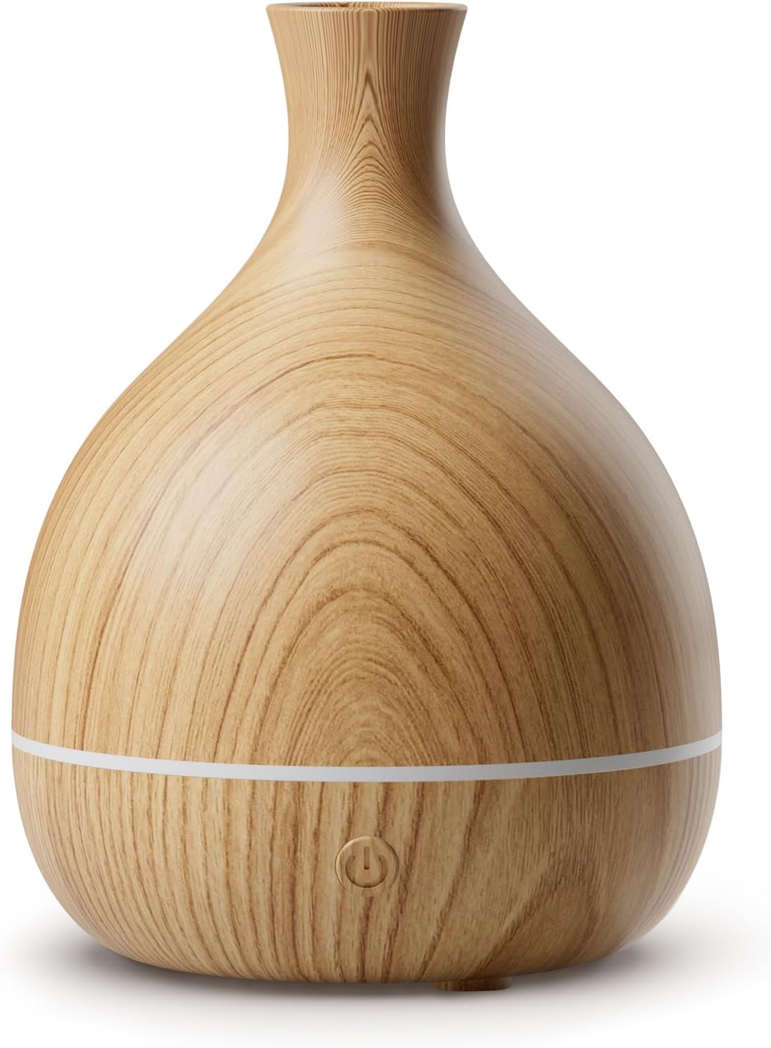 Essential Oil Diffuser with Adapter, 100ml Small Aromatherapy Scent Machine for Home & Office Desk, 7 Color LED Cool Mist Humidifier, Auto Shut-Off, Wood Grain