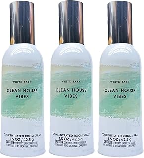 Bath and Body Works Concentrated Room Spray 1.5 oz each - Pack of 3 - Packaging May Vary (Clean House Vibes)
