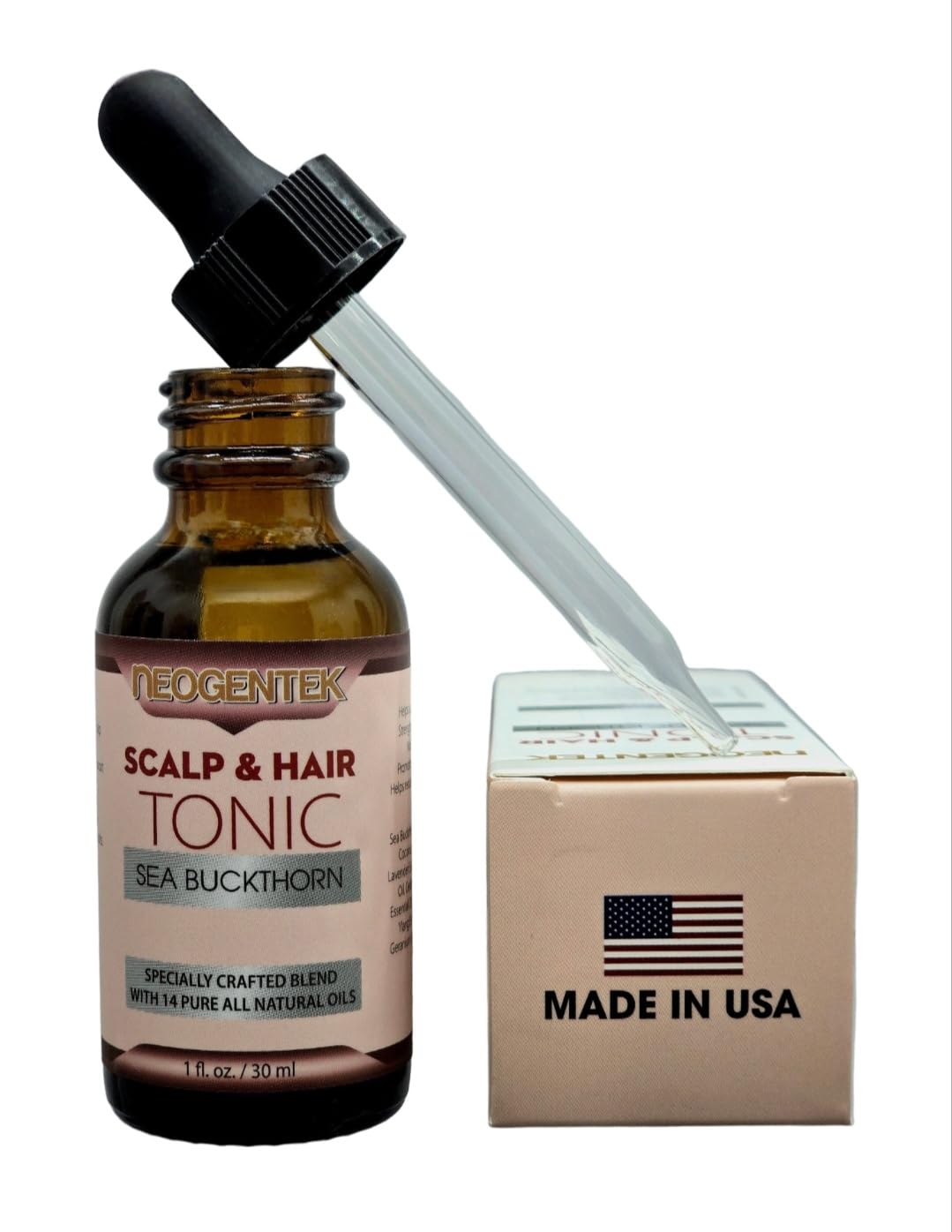 Hair & Scalp Tonic Essential Oil – Made from 14 Botanical Oils for Thicker, Fuller Hair • Root-Strengthening & Scalp-Nourishing Hair Serum • Refreshing Herbal Formula – Made in USA -1 oz