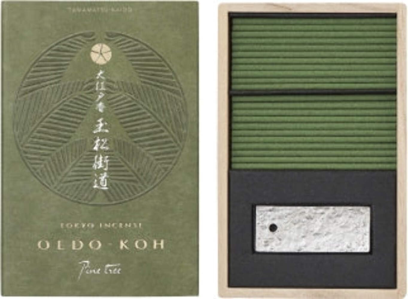 OEDO-KOH - Pine Tree 60 Sticks w/Incense Holder by NIPPON KODO, Japanese Quality Incense