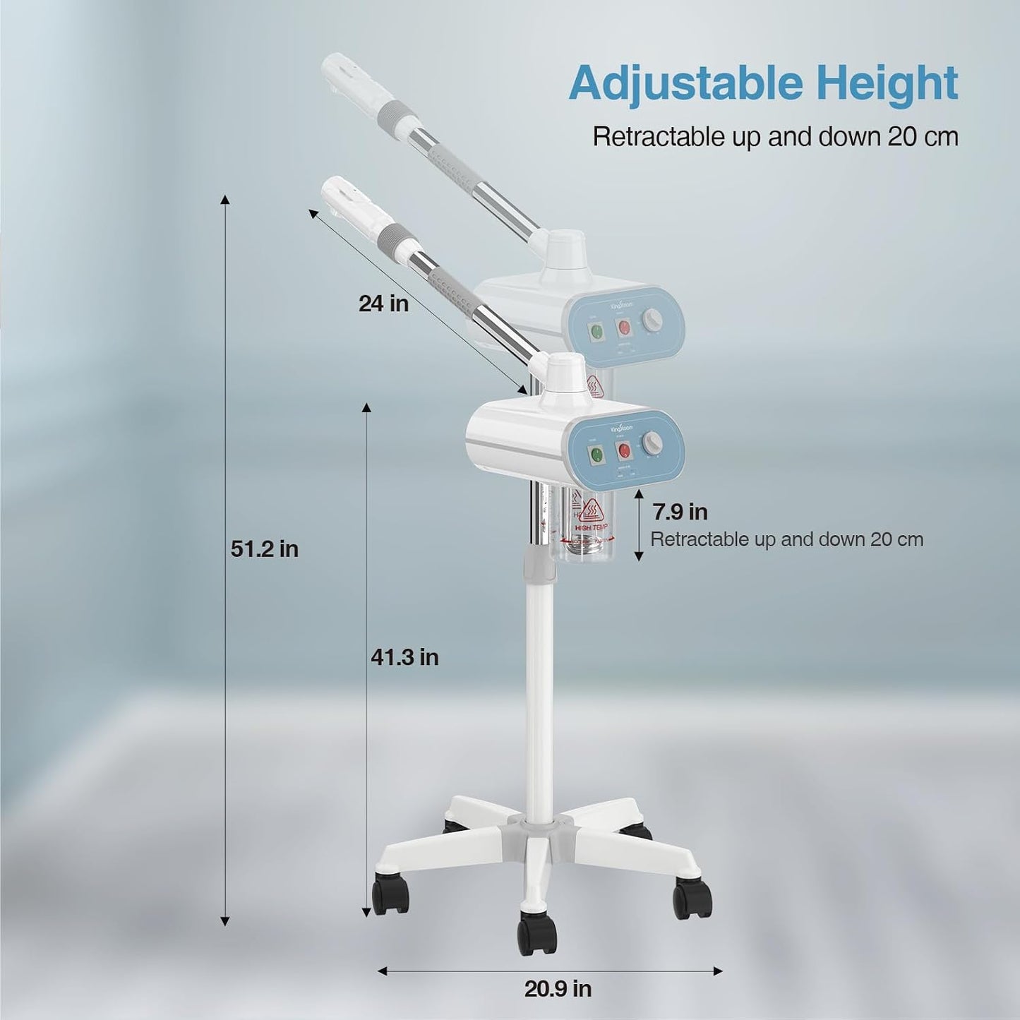 Professional Nano Ionic Facial Steamer with Ozone – 700ml Large Capacity Stand Facial Steamer