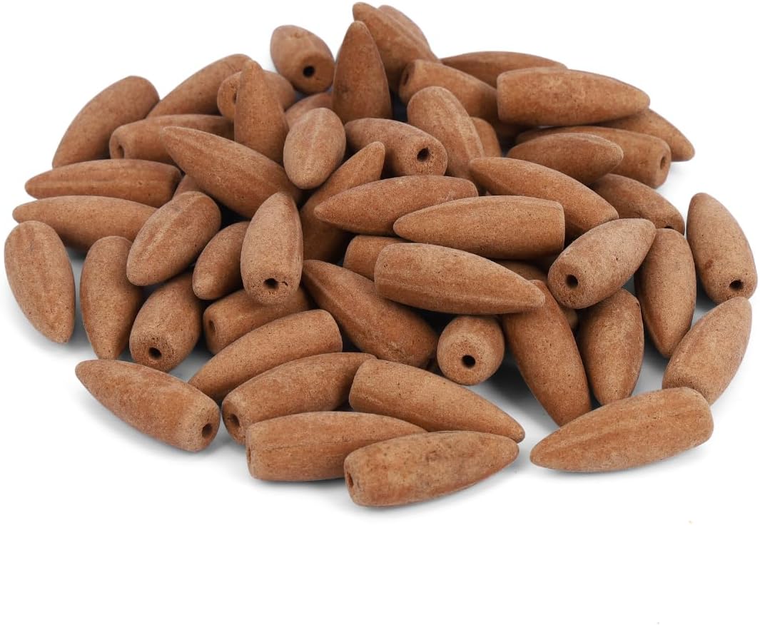 Yajna Sandalwood-100%-Natural-Incense-Backflow-Cones-for-Waterfall Handmade-Organic-Chemicals-Free for-Purification-Relaxation-Positivity-Meditation The-Best-scents-60-Count