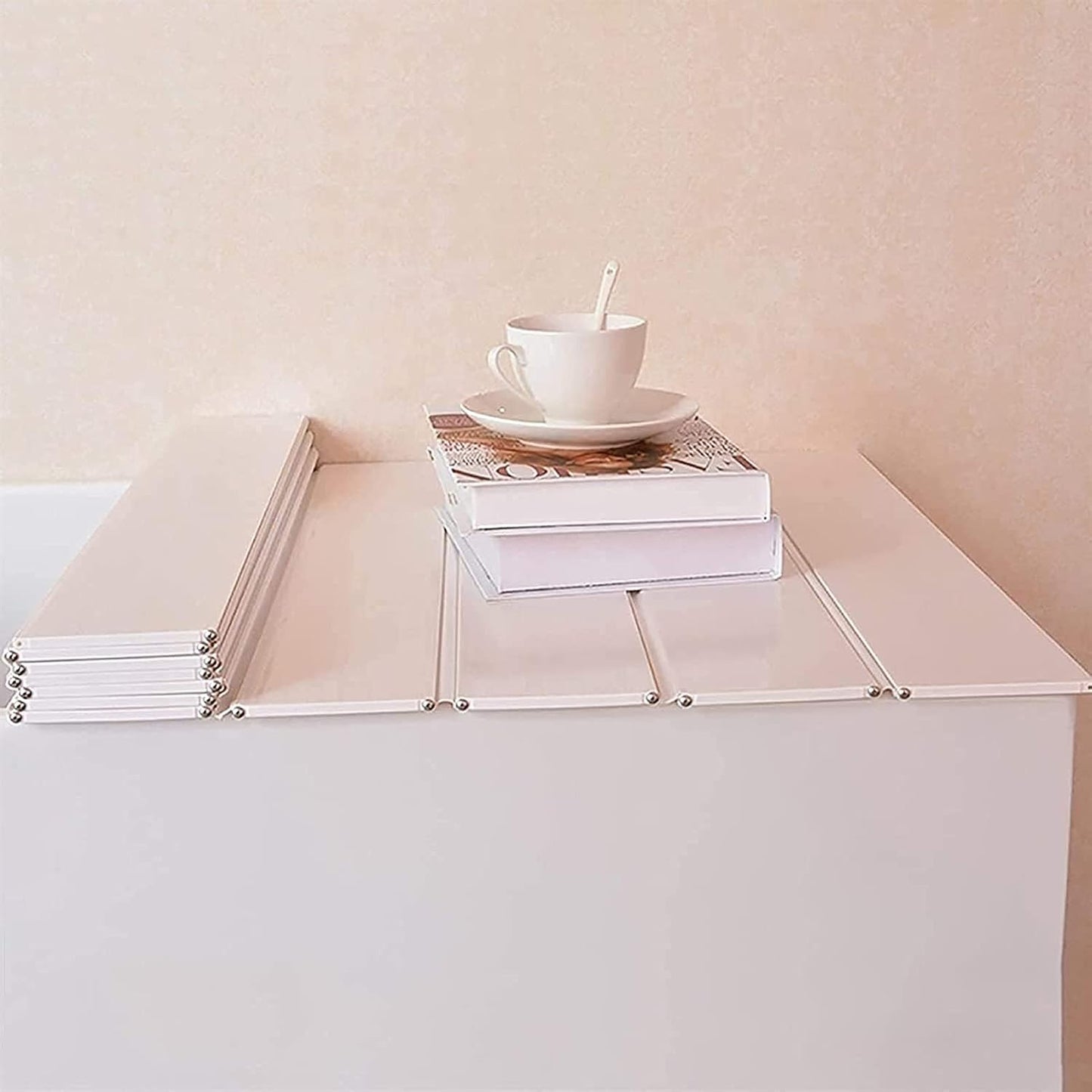 Bathtub Caddy Tray Expandable Bath Table Over Tub for 1-2 Person Luxury Bath Organizer 1.2cm Thick Folding Dust Board Bathtub Insulation Cover (Length:70cm) (70x105cm)