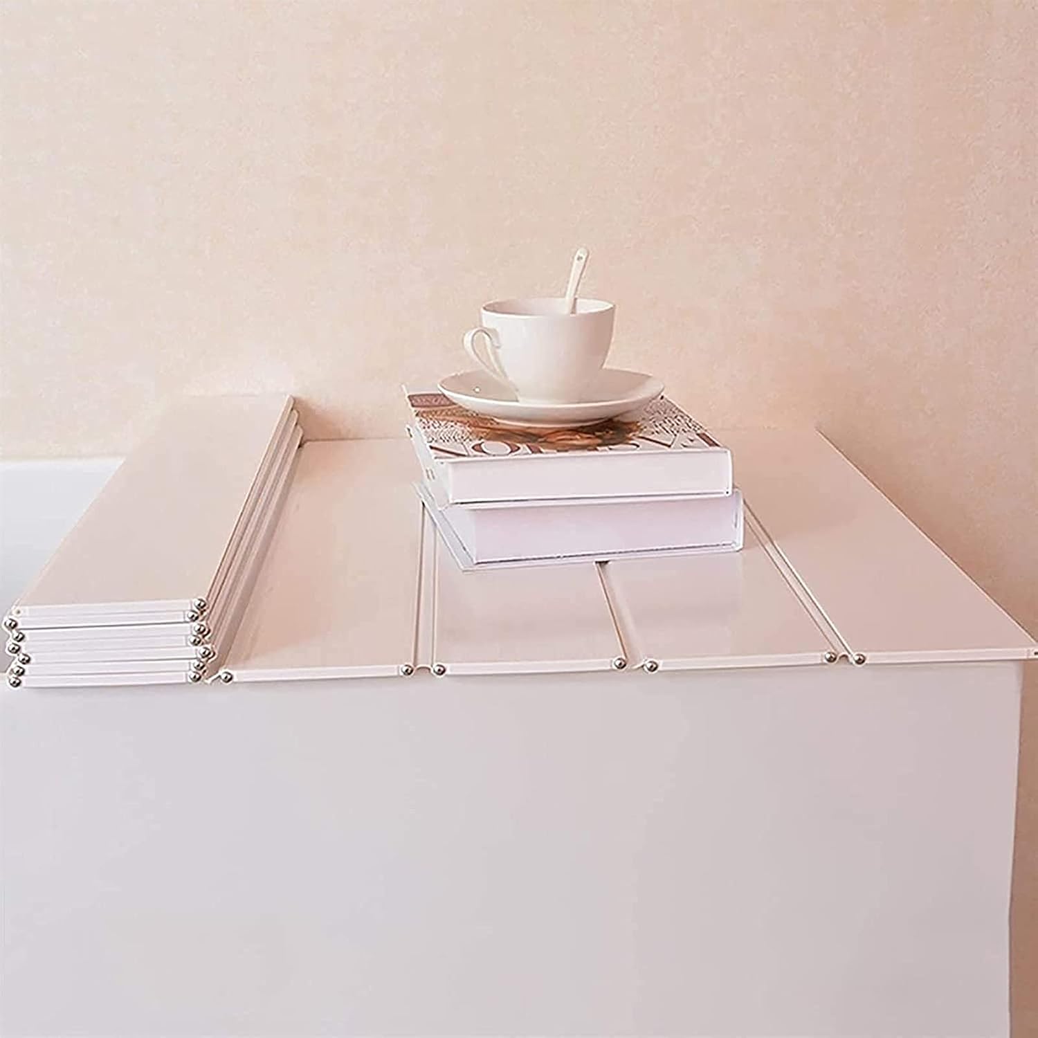 Bathtub Caddy Tray Expandable Bath Table Over Tub for 1-2 Person Luxury Bath Organizer 1.2cm Thick Folding Dust Board Bathtub Insulation Cover (Length:70cm) (70x105cm)