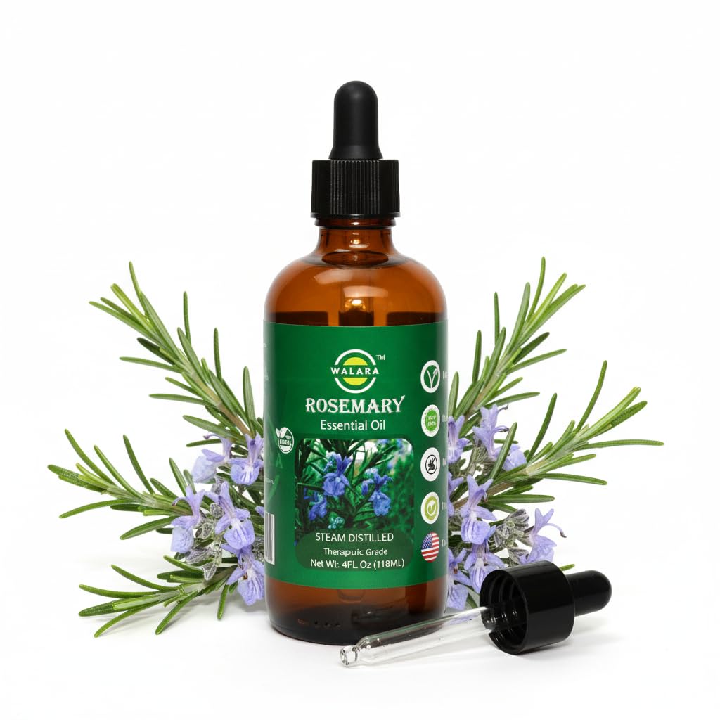 Rosemary Oil: Hair Growth, Moisturizing for Split Ends & Dry Scalp, Strengthens Hair – For All Hair Types