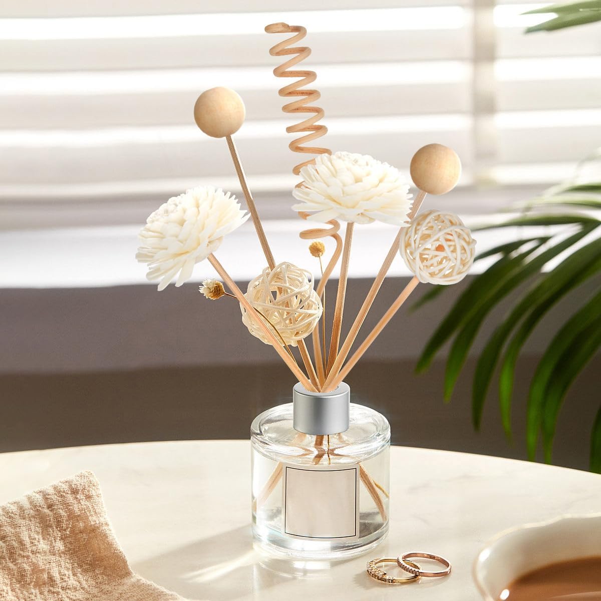 Reed Diffuser Stick,WUTAOBON 10Pcs 10Inch Natural Rattan Flower Reed Fragrance Diffuser Set, Fragrance Diffuser Replacement Rattan Sticks Home Decor (Primary Color)