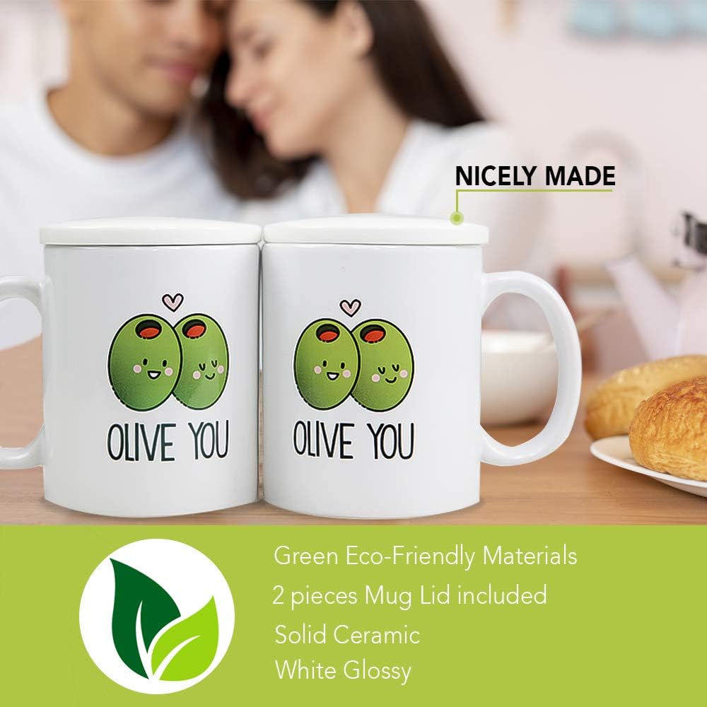 2 Pieces Reusable Mug Lids for Ceramic Mugs, 11 Ounce White Ceramic Cup Lid, Drink Cover for Outdoors, Cup Cover to Keep Warm, Fits Mug with Outside Diameter 3.25 Inch, Best for Hot and Cold Beverage