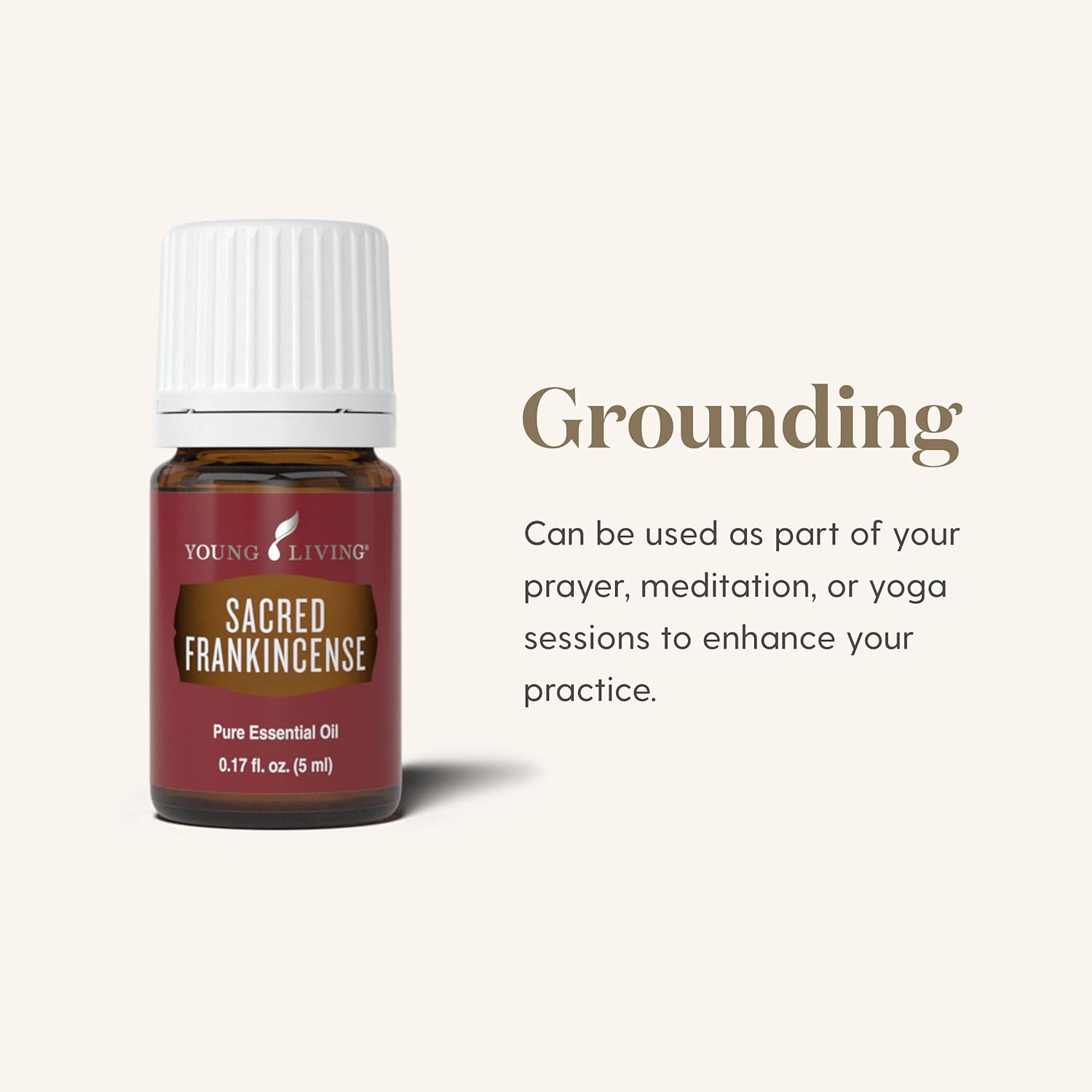Young Living Sacred Frankincense Essential Oil 5ml | Pure Boswellia Sacra Resin Oil | Aromatherapy for Meditation & Diffuser Use | Calming Woodsy Aroma