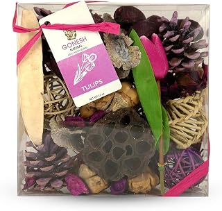Gonesh - Potpourri - Home Decor - Natural Botanicals & Fresh Fragrances- Tulip - 12 oz. Acetate Gift Box