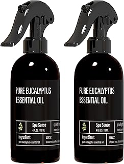 Spa Sense Pure Eucalyptus Oil Shower Mist and Steam Room Spray - Room Spray and Eucalyptus Spray for Shower - Premium Aromatherapy Essential Oil Spray - 4 Ounce, 2 Pack