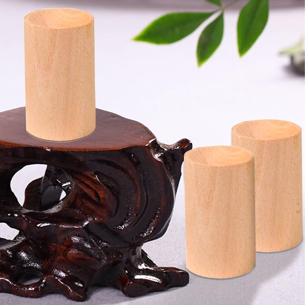 5 Pcs Wood Essential Oil Diffusers,Small Wood Fragrance DIffusers,Fragrance Retention,Wooden Aromatherapy Round Diffuser for Car,Home, Bathroom, Office, Toilet, Yoga Room, Sauna Room