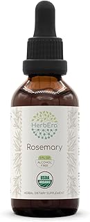 HerbEra Rosemary Liquid Extract, USDA Organic – Alcohol-Free Drops for Memory & Immune Support, Rosmarinus Officinalis Dried Leaf Tincture, Vegan (2 fl oz)