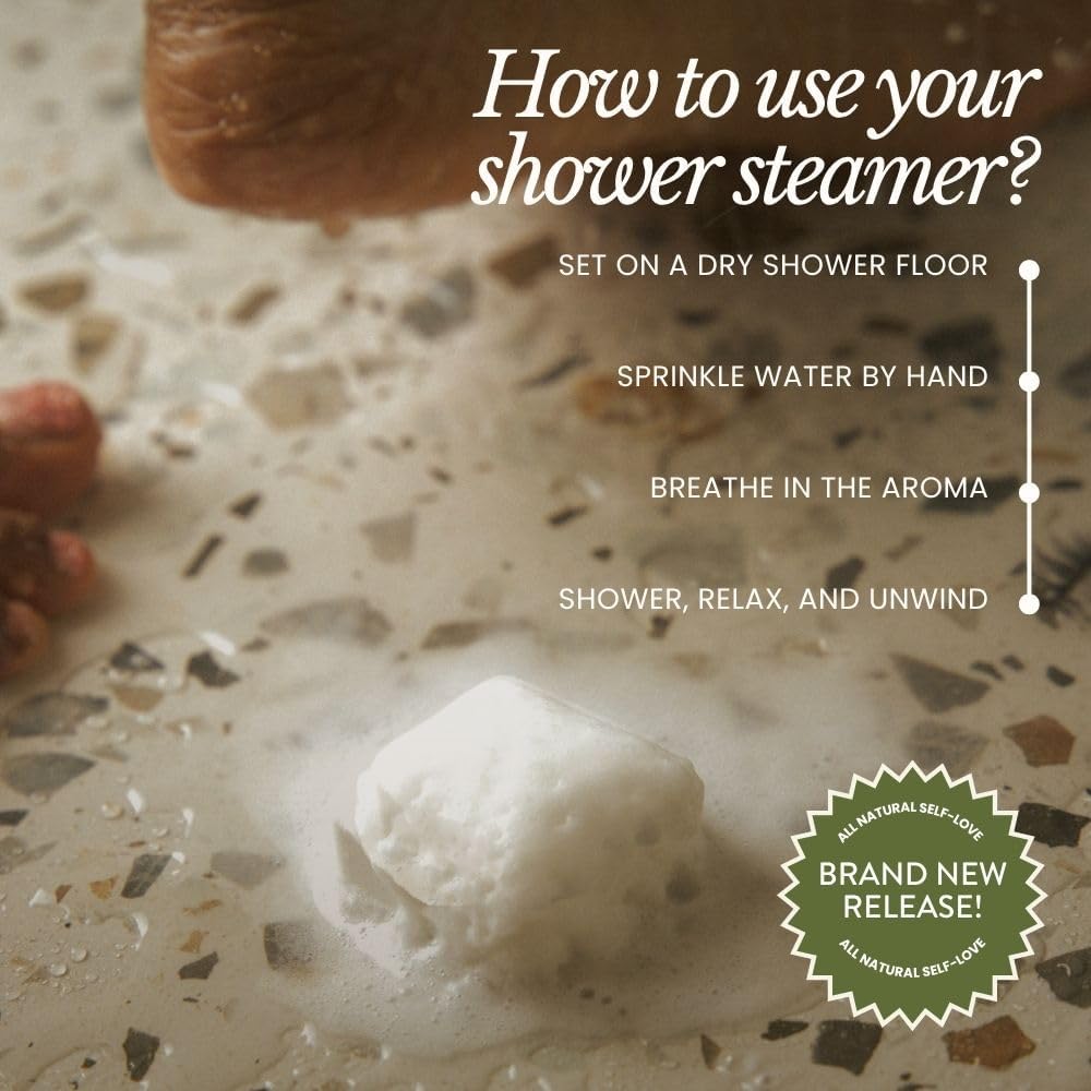 Bare Botanics Shower Steamers 6 XL Cubes w/ Tray - Intensely Aromatic with All Essential Oils & Natural Ingredients - 70% Bigger - Small-Batch Made in WI - Updated Gift Ready Packaging