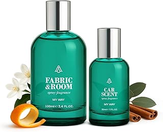 AromaPlan Natural Room Spray & Car Fragrance Kit, My Way-Concentrated, Non-Toxic, Odor Eliminator & Long Lasting- Room Spray Air Freshener- Home, Car, Linen- 5 Star Hotel Scent Fragrance (100&30 ml)
