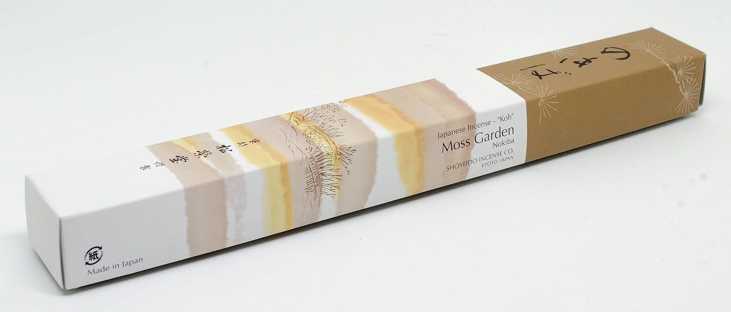 Shoyeido's Moss Garden Incense, 80 Sticks - Nokiba