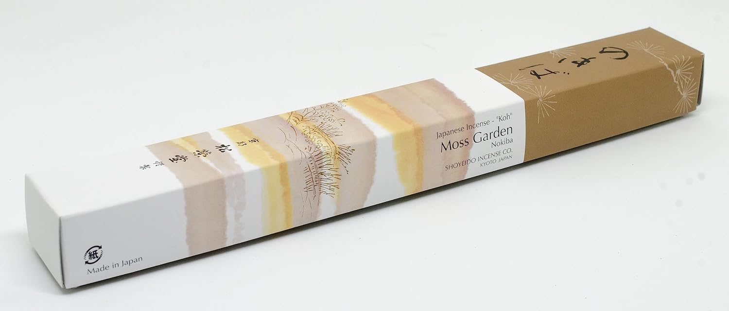 Shoyeido's Moss Garden Incense, 80 Sticks - Nokiba