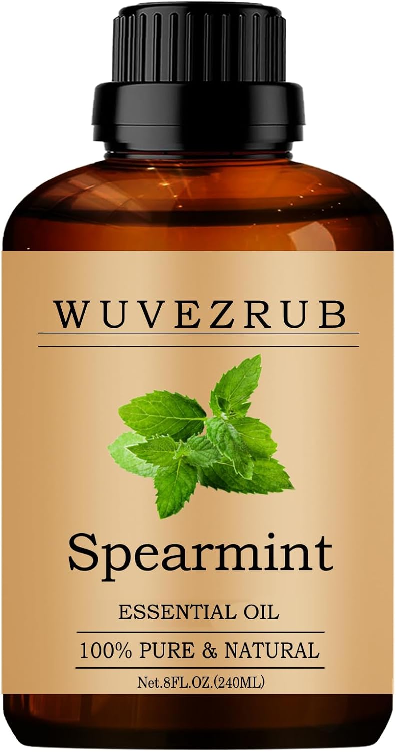 Spearmint Essential Oils, 240ML Pure and Natural Essential Oil for Aromatherapy Diffuser - Spearmint /8 Fl Oz