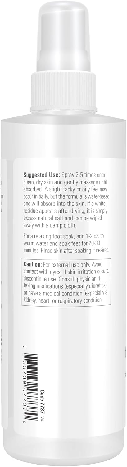 NOW Foods Solutions, Magnesium Topical Spray, from the Ancient Seabed, Highly Concentrated, 8 Fl Oz (Pack of 1)