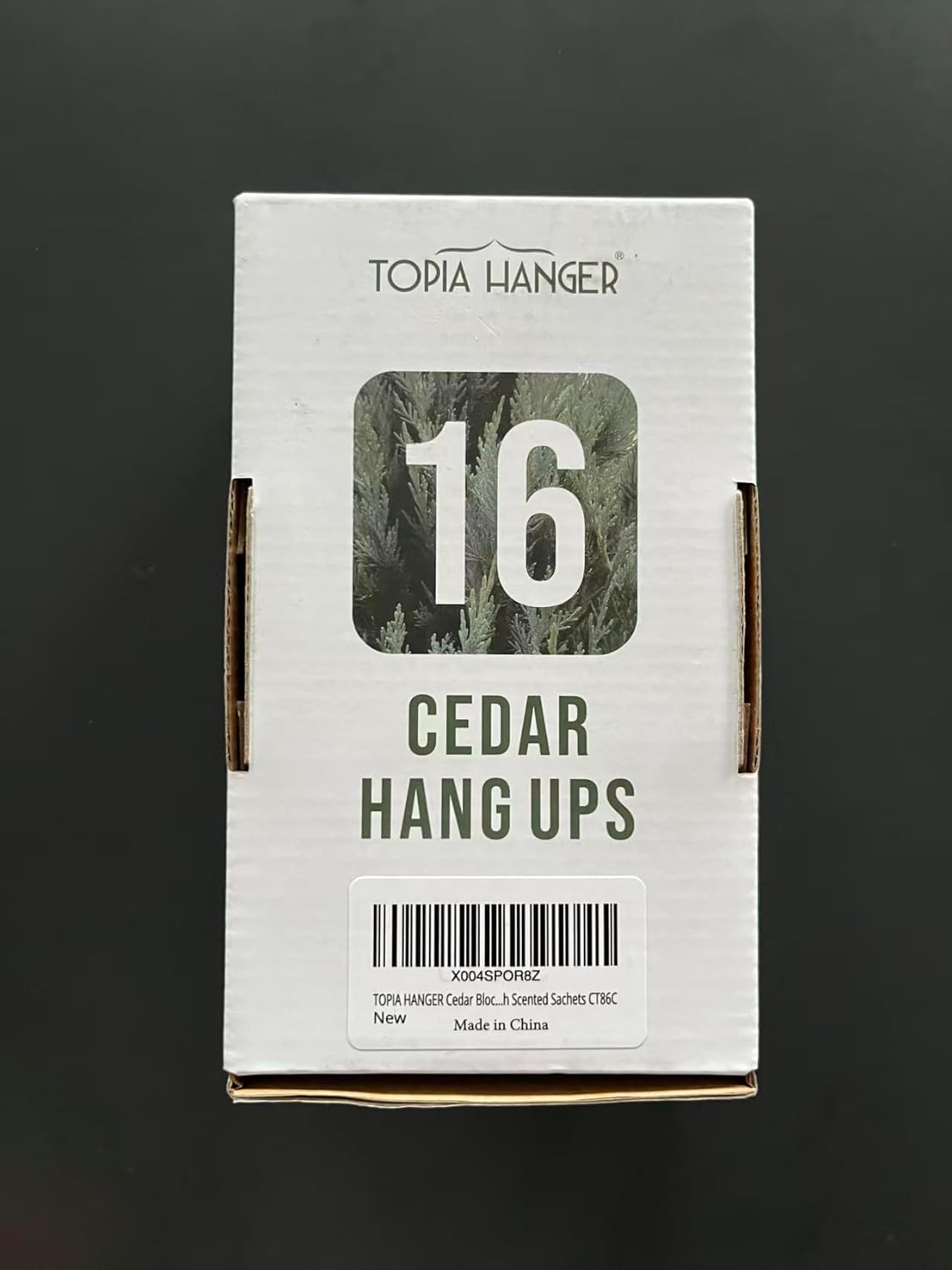 TOPIA HANGER Cedar Blocks for Clothes Storage, 16 Pack Hang Ups, 100% Natural North America Red Cedar Chips for Closets and Drawers Fresheners, CT86C