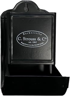 NACH Metal Matchbox Holder, Antique Black Match Holder, Rustic Wooden Matches Holder, Decorative Storage Box for Matchboxes