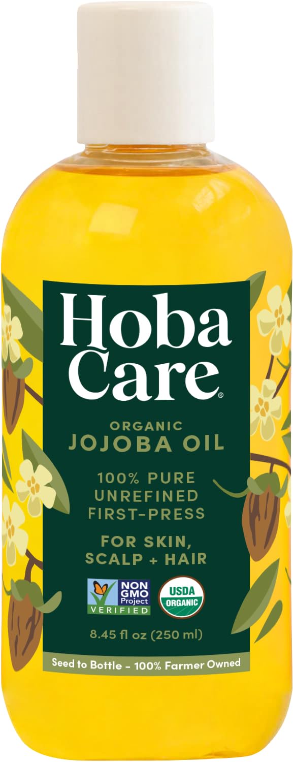 HobaCare Natural Organic Jojoba Oil for Hair