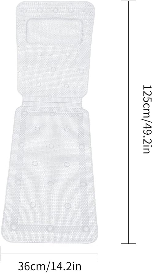 Bath Pillow, Full Body Spa Bath Mattress Cushion Pillow Soft Quilted Bathtub Mat with Breathable
