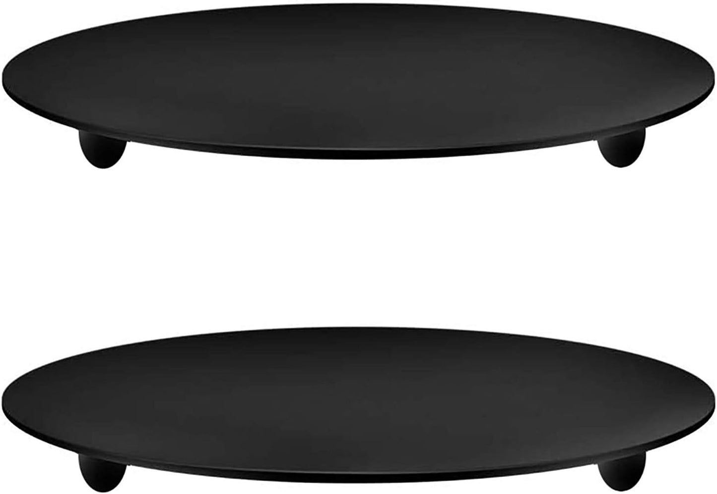2 Pcs Black 4.3 Inch Iron Candle Holder for Taper Candles, Wedding, Dinning, Party Decoration (11cm Black 2pcs)