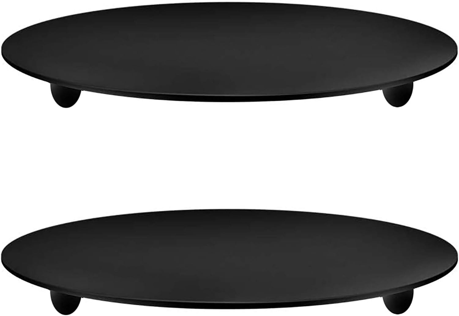 2 Pcs Black 4.3 Inch Iron Candle Holder for Taper Candles, Wedding, Dinning, Party Decoration (11cm Black 2pcs)