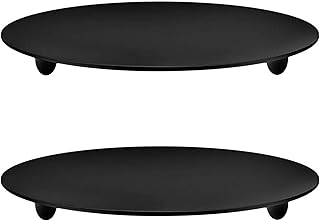 2 Pcs Black 4.3 Inch Iron Candle Holder for Taper Candles, Wedding, Dinning, Party Decoration (11cm Black 2pcs)
