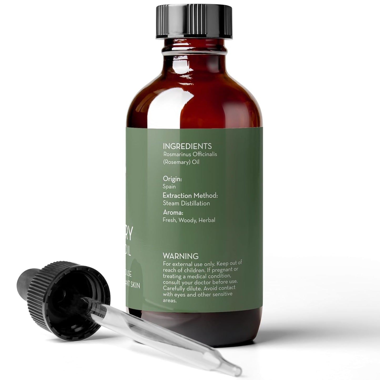 Pure Body Naturals - 100% Pure Rosemary Essential Oil, Steam-Distilled for Aromatherapy, Scalp Massage & DIY Blends, 4 fl oz
